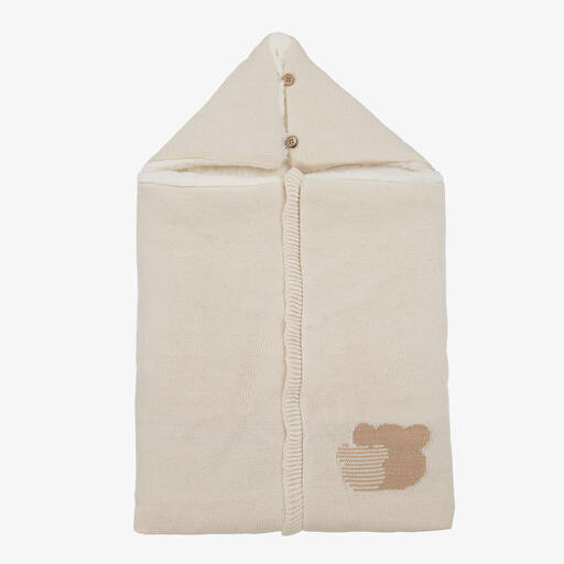 Mayoral-Кремовый трикотажный конверт с медвежатами | Childrensalon