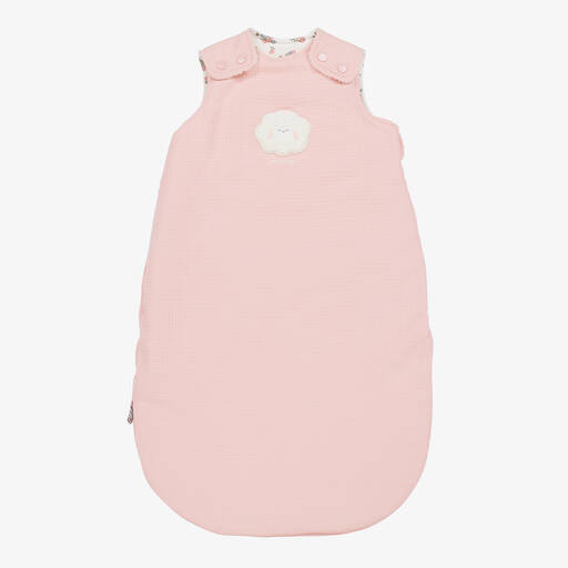 Mayoral Newborn-Pink Cotton Lamb Sleeping Bag (73cm) | Childrensalon