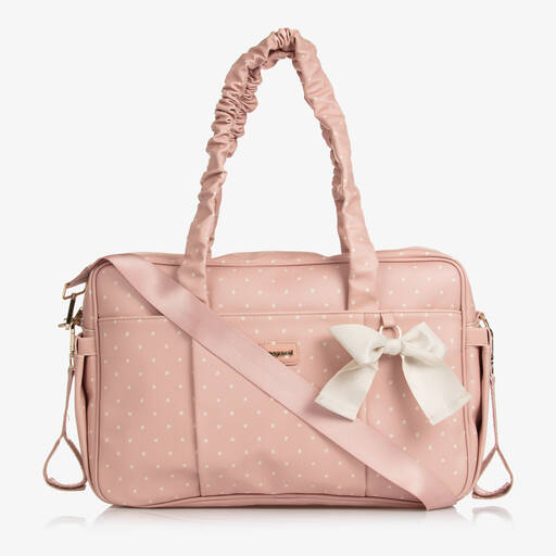 Mayoral-Розовая пеленальная сумка в горошек (48см) | Childrensalon