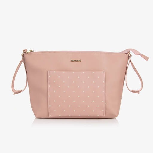 Mayoral-Pink Polka Dot Stroller Bag (32cm) | Childrensalon