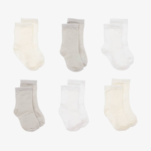 Mayoral Newborn-Viscose Knit Baby Socks (6 Pack) | Childrensalon