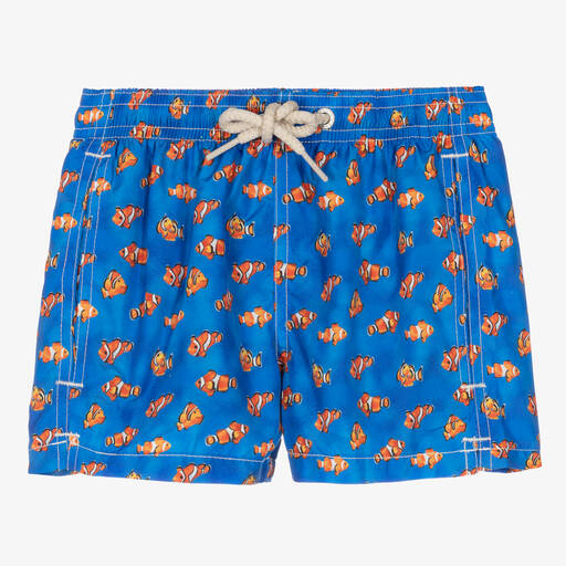 MC2 Saint Barth-Boys Blue Clownfish Swim Shorts | Childrensalon