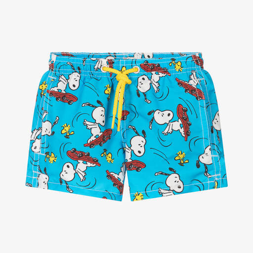 MC2 Saint Barth-Boys Blue Peanuts Swim Shorts | Childrensalon