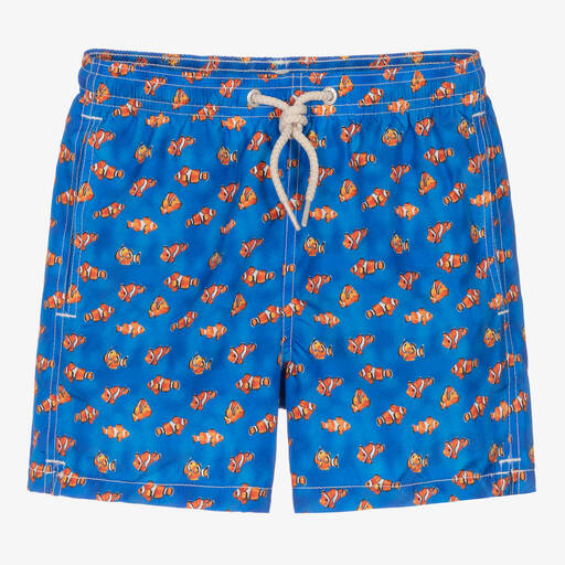 MC2 Saint Barth-Teen Boys Blue Clownfish Swim Shorts | Childrensalon