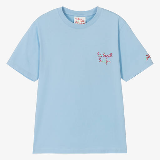 MC2 Saint Barth-Teen Boys Blue Cotton Disney T-Shirt | Childrensalon