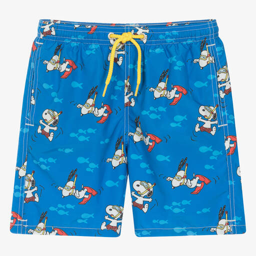 MC2 Saint Barth-Teen Boys Blue Peanuts Swim Shorts | Childrensalon