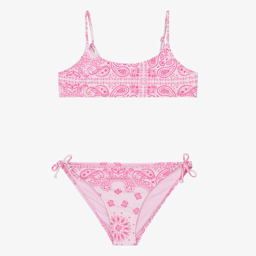 MC2 Saint Barth-Teen Girls Pink Bandana Print Bikini | Childrensalon