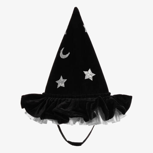 Meri Meri-قبعة قطن مخمل لون أسود للبنات | Childrensalon