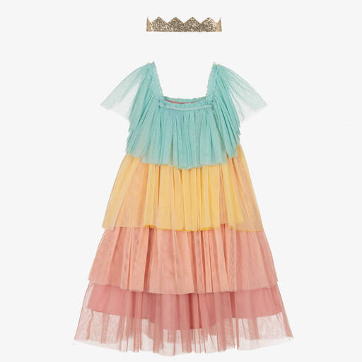 Meri Meri-Girls Rainbow Tulle Princess Costume  | Childrensalon