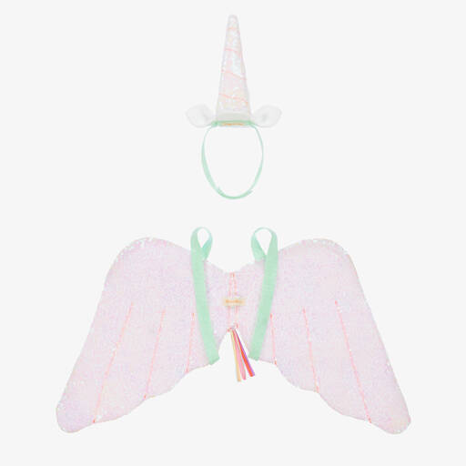 Meri Meri-White & Pink Sequin Unicorn Costume | Childrensalon