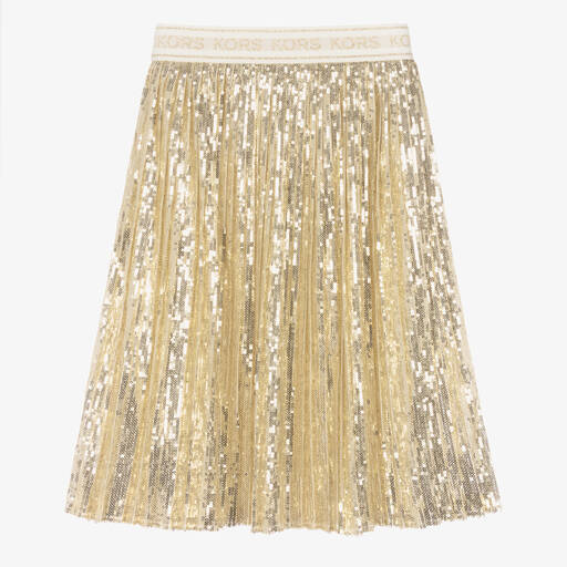 Michael Kors Kids-Teen Girls Gold Sequin Skirt | Childrensalon
