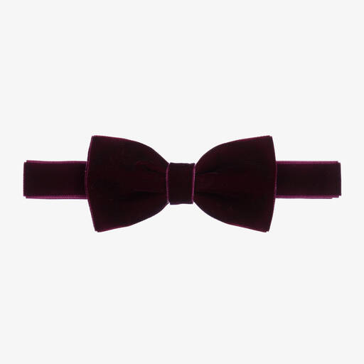 Milledeux-Boys Purple Velvet Bow Tie (10cm) | Childrensalon