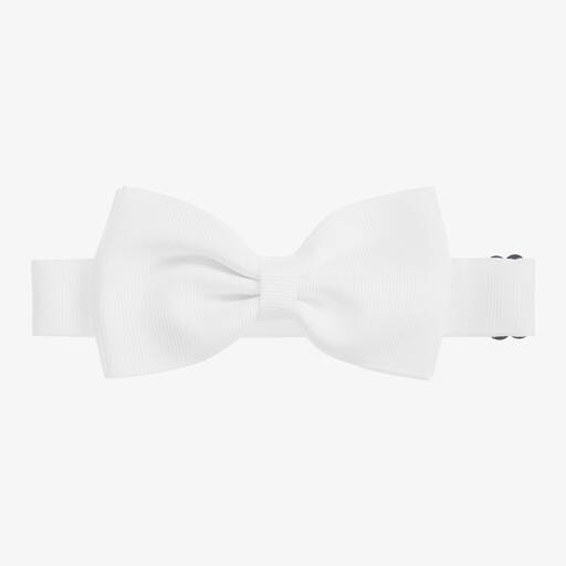 Milledeux-Boys White Bow Tie (10cm) | Childrensalon