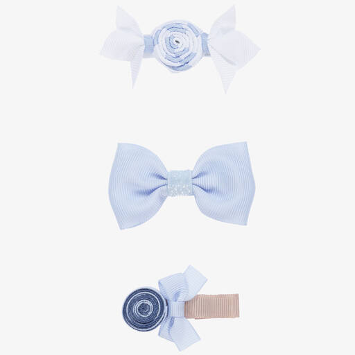 Milledeux-Бело-синие заколки для волос для девочек (3 шт.) | Childrensalon