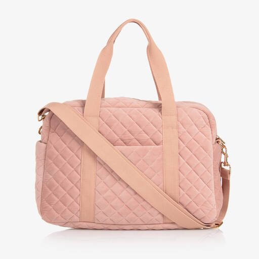 Milledeux-Розовая бархатная пеленальная сумка (45см) | Childrensalon