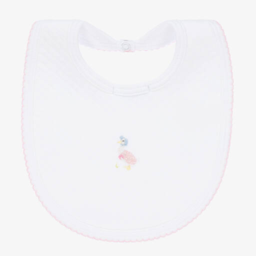 Mini-La-Mode-Jemima Puddle-Duck Pima Cotton Bib | Childrensalon