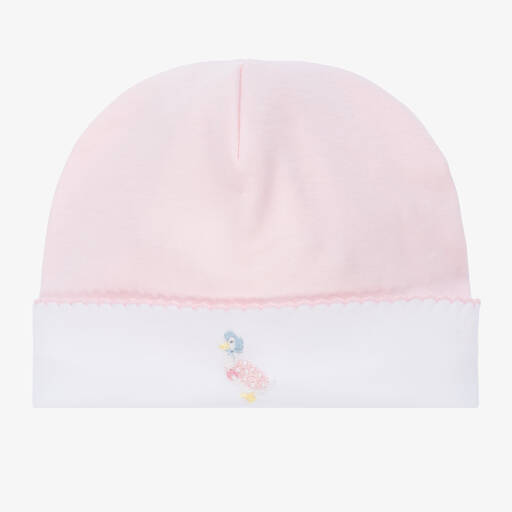 Mini-La-Mode-Pink Jemima Puddle-Duck Pima Cotton Hat | Childrensalon