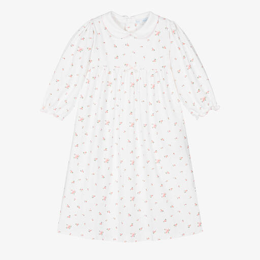Mini-la-Mode-Белая ночная рубашка из хлопка пима | Childrensalon