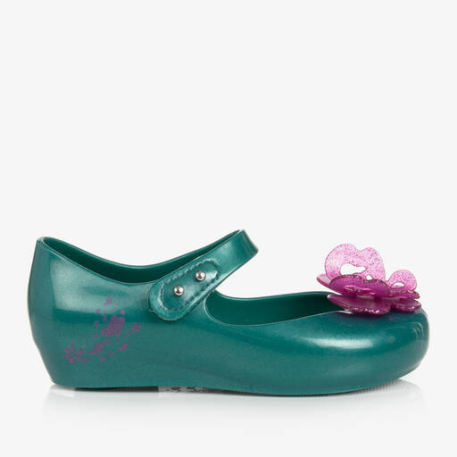 Mini Melissa-Зелено-розовые резиновые туфли Disney | Childrensalon