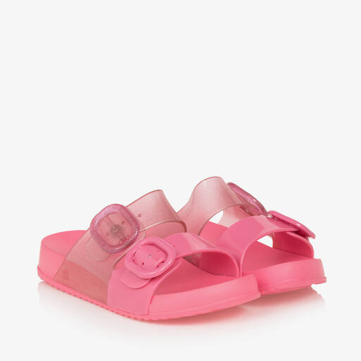 Mini Melissa-Girls Pink Glitter Sliders | Childrensalon