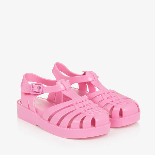 Mini Melissa-Girls Pink Jelly Sandals | Childrensalon