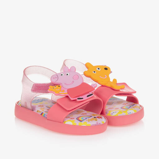 Mini Melissa-Girls Pink Peppa Pig Jelly Sandals | Childrensalon