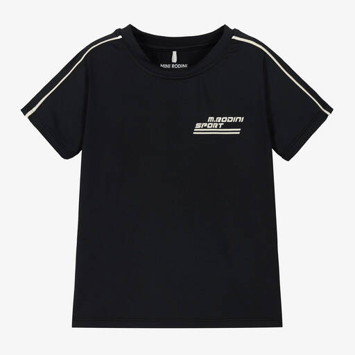 Mini Rodini-Black Quick Dry Sports T-Shirt | Childrensalon