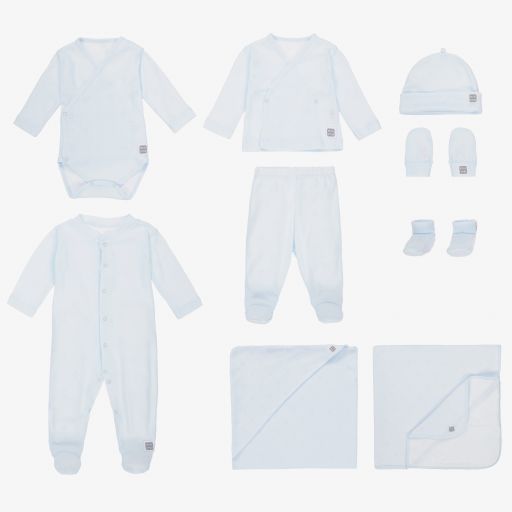 Minutus-Blue Cotton Babysuit Gift Set | Childrensalon