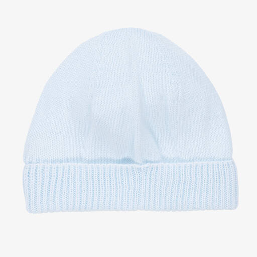 Minutus-Blue Knitted Cotton Baby Hat | Childrensalon