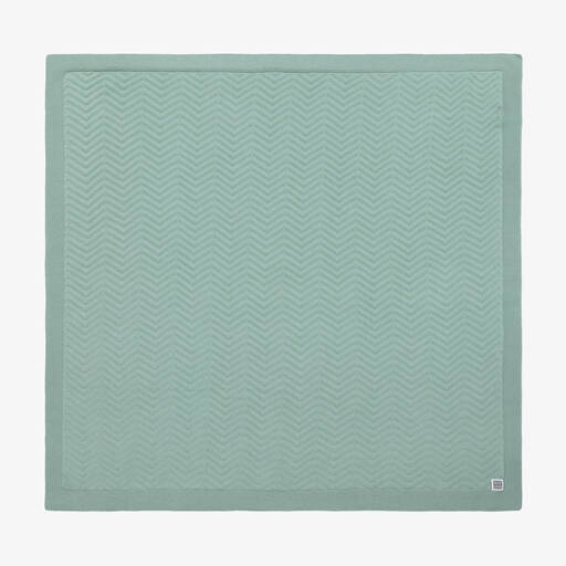 Minutus-Green Knitted Baby Blanket (90cm) | Childrensalon