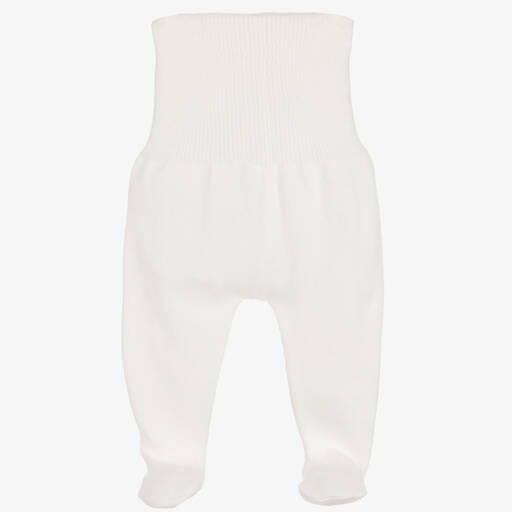 Minutus-Ivory Cotton Knit Baby Trousers | Childrensalon