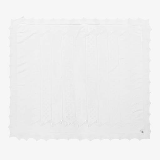 Minutus-Белая вязаная шаль для малышей (105см) | Childrensalon