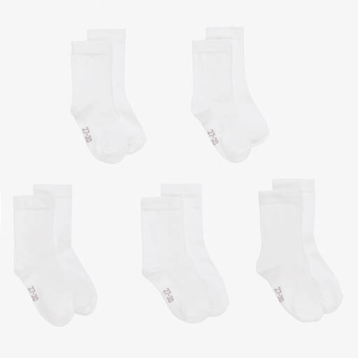 Minymo-Chaussettes blanches en coton (x5) | Childrensalon