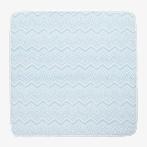 Missoni-Blue Zigzag Cotton Padded Blanket (79cm) | Childrensalon