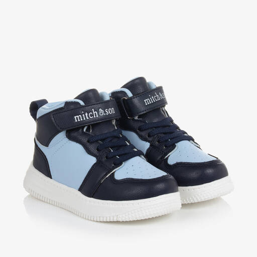 Mitch & Son-Blaue hohe Sneakers für Jungen | Childrensalon