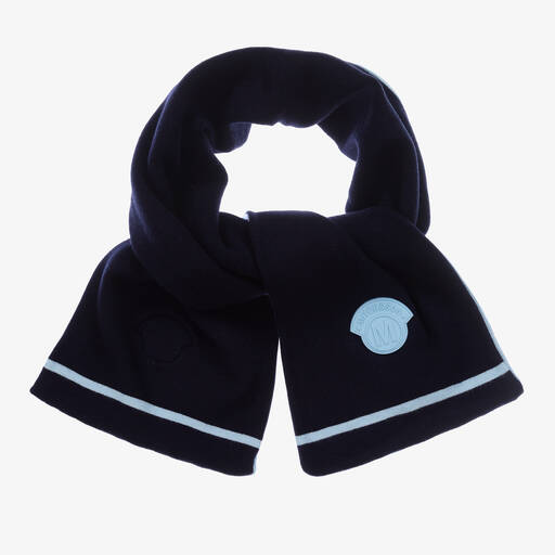 Mitch & Son-Boys Blue Reversible Scarf (115cm) | Childrensalon