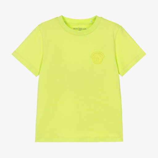 Mitch & Son-Boys Green Cotton T-Shirt | Childrensalon