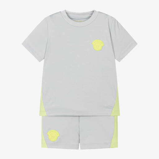 Mitch & Son-Boys Light Grey Jersey Shorts Set | Childrensalon