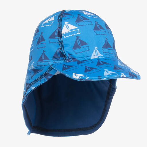 Mitty James-Голубая солнцезащитная кепка с корабликами | Childrensalon