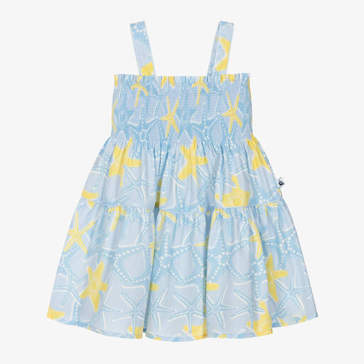 Mitty James-Girls Blue Starfish Sun Dress | Childrensalon