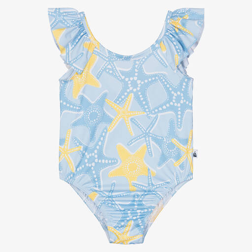 Mitty James-Girls Blue Starfish Swimsuit | Childrensalon
