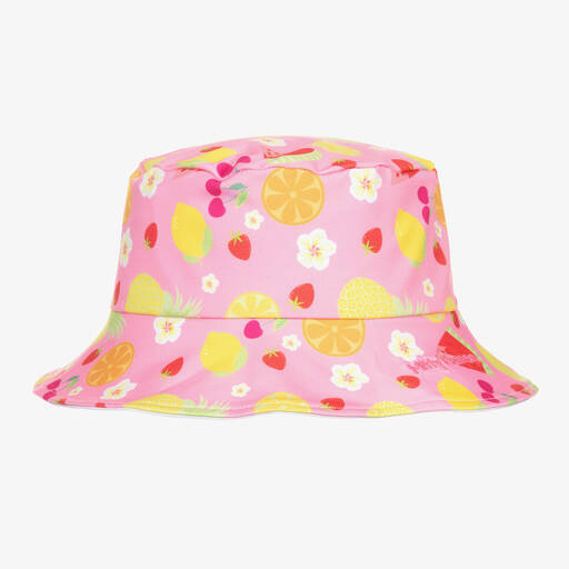 Mitty James-Girls Pink Fruits & Flowers Bucket Hat | Childrensalon