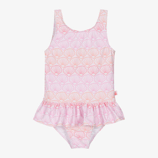 Mitty James-Girls Pink Shell Swimsuit (UPF 50+) | Childrensalon