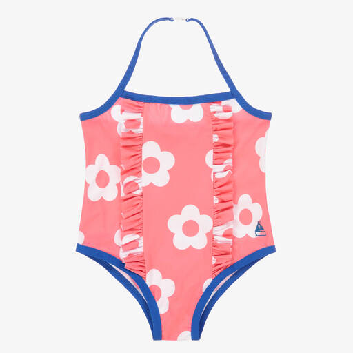 Mitty James-Girls Pink & White Flower Swimsuit | Childrensalon