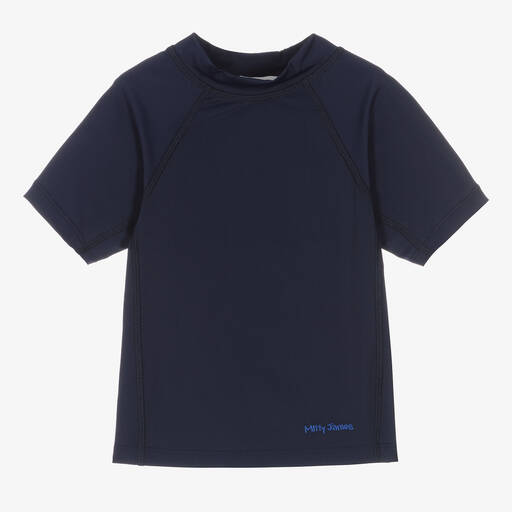 Mitty James-Navy Blue Swim T-Shirt (UPF 50+) | Childrensalon
