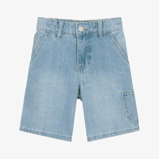 Molo-Blue Light Wash Denim Shorts | Childrensalon