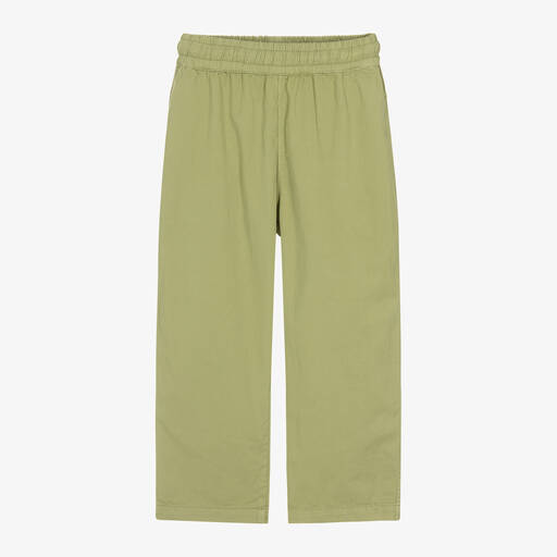 Molo-Boys Green Organic Cotton Trousers | Childrensalon