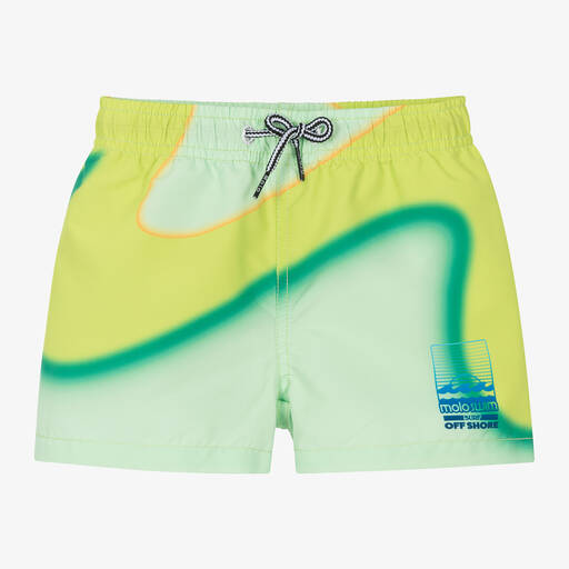 Molo-Boys Green Wave Swim Shorts (UPF50+) | Childrensalon