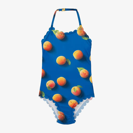 Molo-Girls Blue Apricot Swimsuit (UPF50+) | Childrensalon