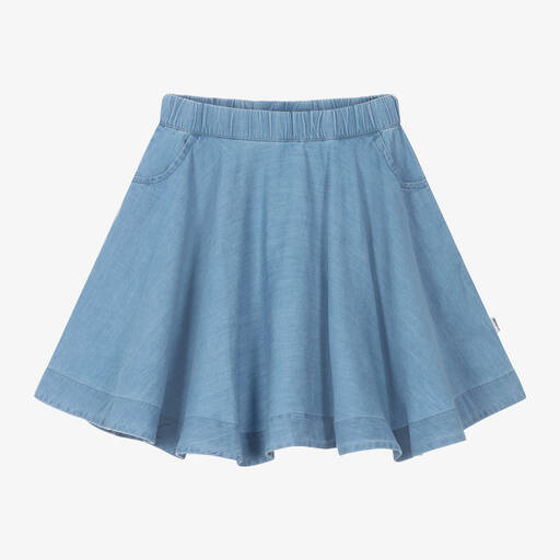 Molo-Girls Blue Chambray Skirt | Childrensalon